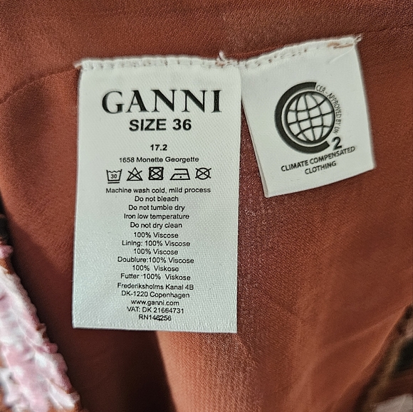GANNI two piece tabard tunic and pant set size S or M. Pajama jam! - Picture 15 of 16